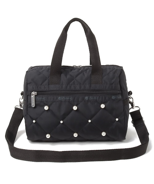 レスポートサック　ブラックキルティングポーチ パール付き SM SATCHEL W PEARLS ブラックパール｜レスポートサックの通販