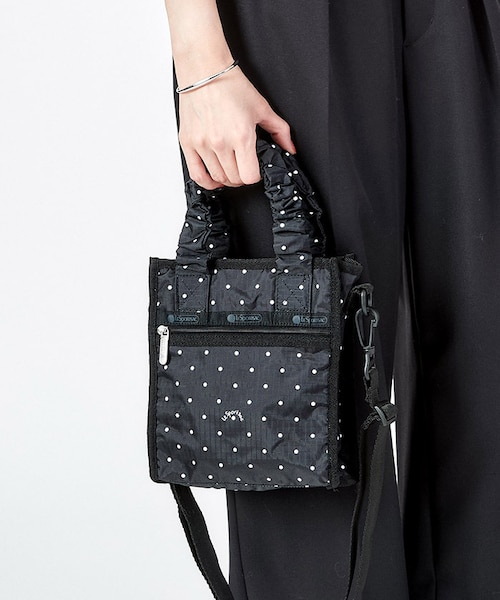 美品✨レスポートサック ミニ　トート　プティドット ショルダー　2way 黒 GH MINI N/S TOTE プティドット｜レスポートサックの通販｜&mall