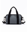 DENIM ROLL BAG ブラックデニム/レオパードシェルパ