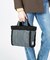SMALL TWO WAY DENIM TOTE ブラックデニム/ブラックシェルパ