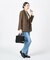 SMALL TWO WAY DENIM TOTE ブラックデニム/ブラックシェルパ