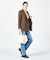 SMALL TWO WAY DENIM TOTE ホワイトデニム/クリームシェルパ
