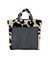 SMALL TWO WAY DENIM TOTE ブラックデニム/レオパードシェルパ