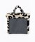 SMALL TWO WAY DENIM TOTE ブラックデニム/レオパードシェルパ