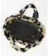 SMALL TWO WAY DENIM TOTE ブラックデニム/レオパードシェルパ