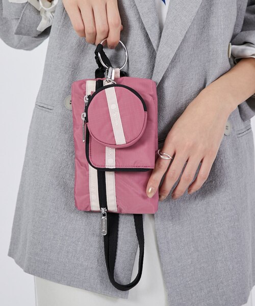 MULTI POUCH WRISTLET/モーヴ/ピーチブラッシュ MULTI POUCH WRISTLET モーヴ/ピーチブラッシュ/ブラック