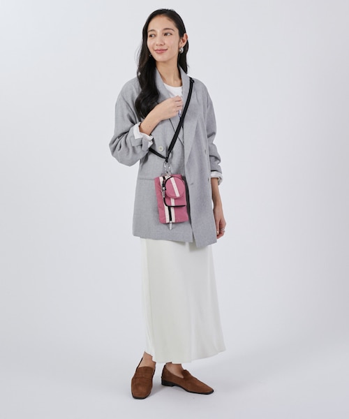 MULTI POUCH WRISTLET モーヴ/ピーチブラッシュ/ブラック