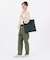 LARGE EMERALD TOTE ミッドナイトグリーン/サンドバー