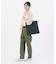 LARGE EMERALD TOTE ミッドナイトグリーン/サンドバー