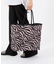 LARGE 2 WAY TOTE ラフィアゼブラ/ブラック