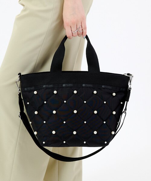 新品同様　レスポ　BUCKET TOTE W PEARLS2ミッドナイトパール BUCKET TOTE W PEARLS2 ミッドナイトパール｜レスポートサックの