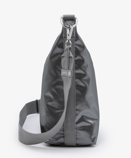 まま　MEDIUM ZIP SHOULDERガンメタルグレーシャイン MEDIUM ZIP SHOULDER ガンメタルグレーシャイン