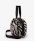 E/W CITY DRAWSTRING BAG  アップタウンラフィアゼブラ/ブラック