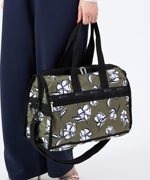 DELUXE MED WEEKENDER オリーブフローラルシルエット