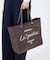 LARGE 2 WAY TOTE 2ウェイチョコレート/ブラックシャイン