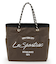 LARGE 2 WAY TOTE 2ウェイチョコレート/ブラックシャイン