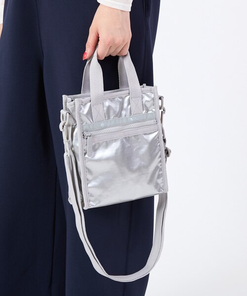 新品 レスポートサックMINI N/S TOTE フロストシルバーシャイン MINI N/S TOTE/フロストシルバーシャイン / LeSportsac