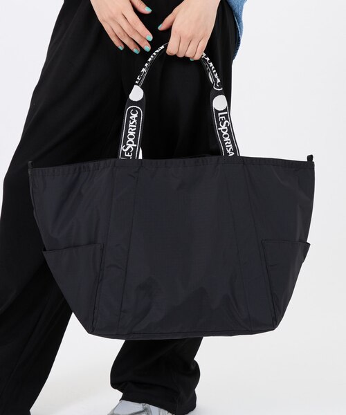 E/W REVERSIBLE PKT TOTE ロゴジャカードブラックT｜レスポートサック