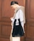 FUR SHOULDER TOTE ブラックフラッフィーファー