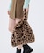 FUR SHOULDER TOTE レオパードフラッフィーファー