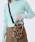 FUR MINI PHONE CROSSBODY レオパードフラッフィーファー