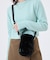 FUR MINI PHONE CROSSBODY ブラックフラッフィーファー