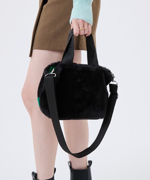 FUR E/W TOTE ブラックフラッフィーファー｜レスポートサックの通販