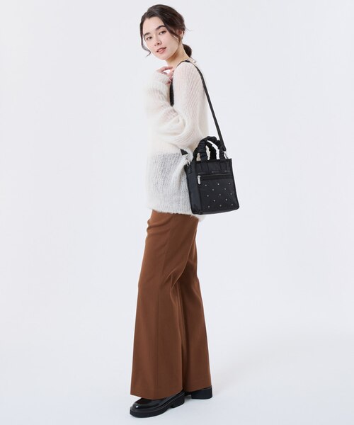 ♢美品♢レスポートサック トートバッグ ビジュー ブラックグレー GH MINI N/S TOTE ビジューブラックグレー｜レスポートサックの通販