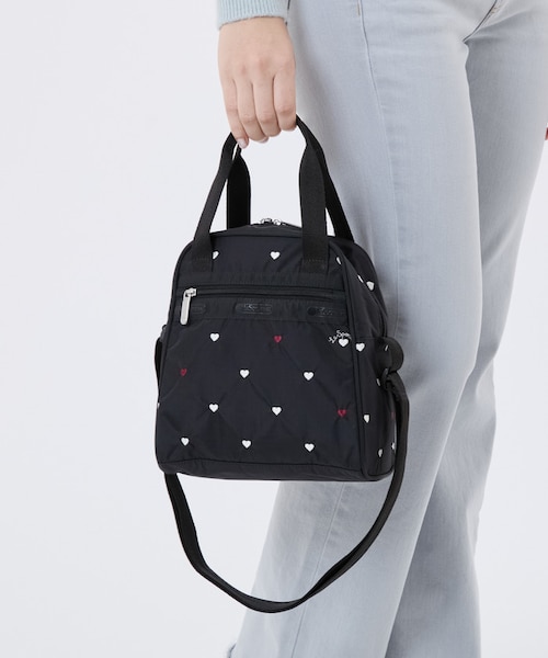 N/S MINI SATCHEL レッド/ホワイトハートEMB｜レスポートサックの通販