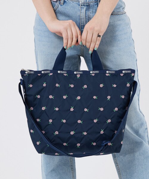 DELUXE EASY CARRY TOTE ピンクローズエンブロイダリー