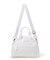 ROUND SM SATCHEL ホワイトグリマーシャイン