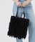 RUFFLE LG EMERALD TOTE ブラックレースラッフル