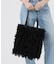 RUFFLE LG EMERALD TOTE ブラックレースラッフル