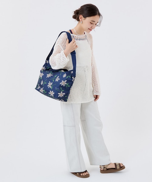 DELUXE EASY CARRY TOTE フローラルブルームズネイビー