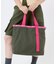 LG HANDLE ADJ TOTE アボカド/ベージュピンクウェビング