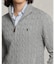 ケーブルニット コットン フルジップ セーター
