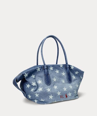 フラッグ デニム ミディアム Bellport トート｜ポロ ラルフ ローレンの 