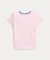 (ガールズ 7才～16才)ストライプド ロゴ コットン ジャージー Tシャツ