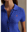 ケーブル コットン ショートスリーブ Polo カーディガン