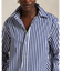 オーバーサイズ フィット ストライプド コットン シャツ