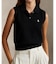 コットン クロップド スリーブレス ポロ セーター