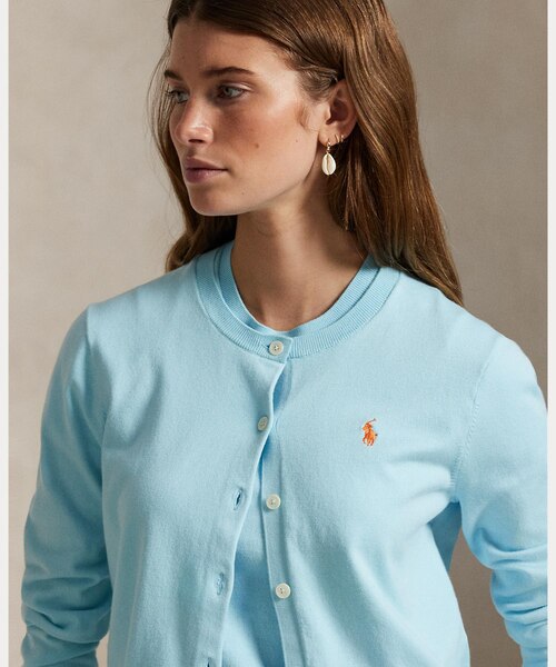 しろさん様Polo Ralph Lauren クルーネックカーディガン コットン クルーネック カーディガン｜ポロ ラルフ ローレンの