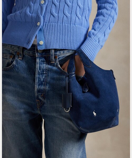 Polo Play スエード スモール トート & クロスボディ｜ポロ ラルフ