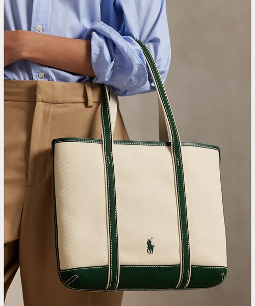 Polo ベア キャンバス スモール ショッパー トート｜ポロ ラルフ