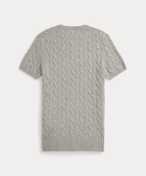 ポロラルフローレン ケーブル ウールカシミヤ ショートスリーブ セーター ケーブル ウールカシミヤ ショートスリーブ セーター | POLO
