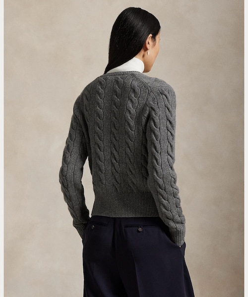 ケーブルニット ウールカシミヤ カーディガン｜ポロ ラルフ ローレンの