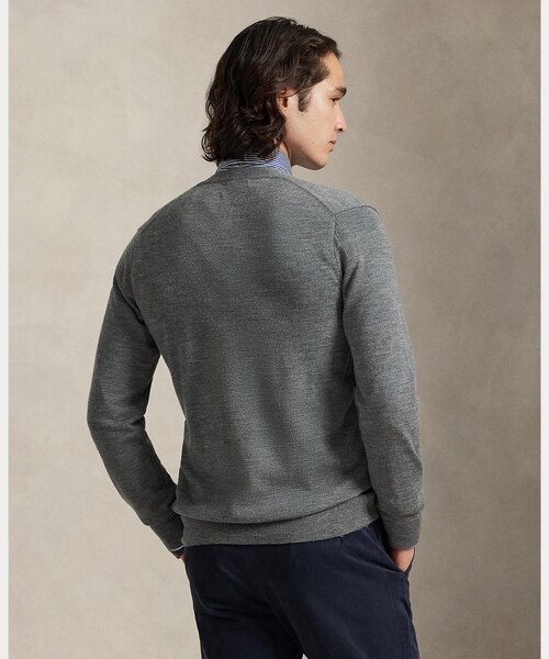 ポロ ラルフローレン スリム フィット ウォッシャブル ウール カーディガン L POLO RALPH LAUREN カーディガン スリム フィット