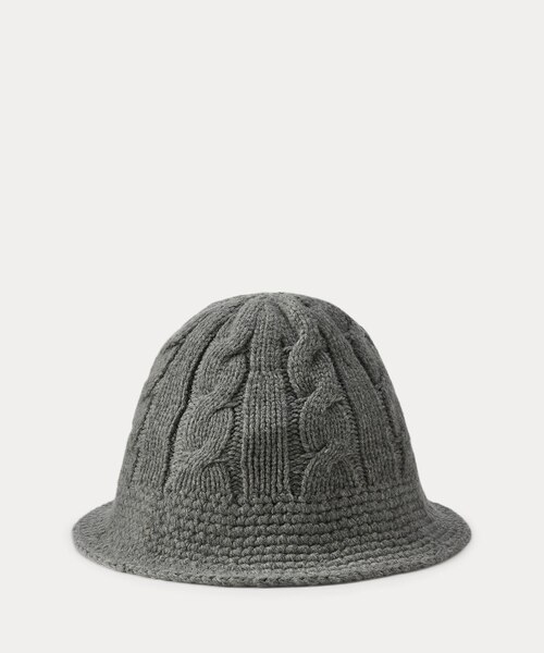 ケーブルニット ウールブレンド バケット ハット｜ポロ ラルフ
