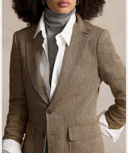 ヘリンボーン リネンブレンド ブレザー｜ポロ ラルフ ローレンの通販