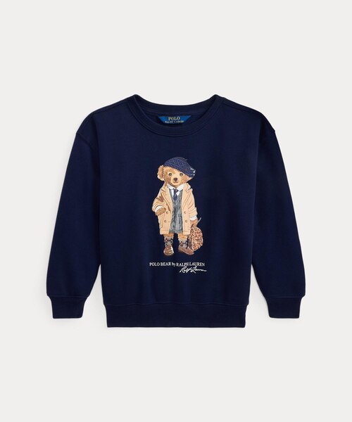 ラルフローレン　Polo ベア フリース スウェットシャツ　赤　2才-90 ラルフローレン Polo ベア フリース スウェットシャツ 赤 2才-90